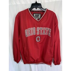 Ohio State Buckeyes Windbreaker Pullover‎ Jacket Campus Heritage Small Red